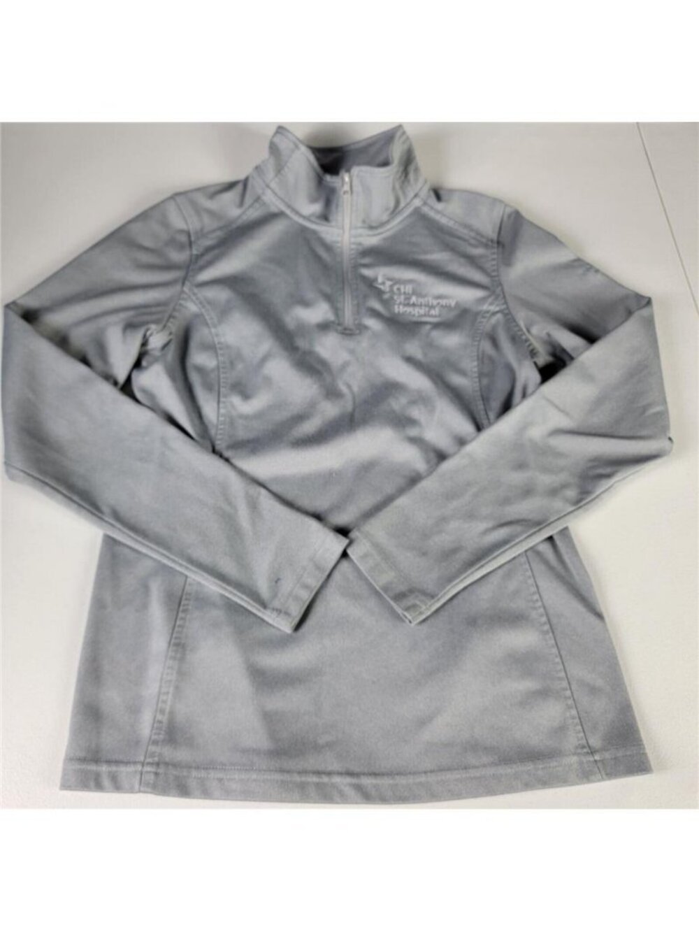 The North Face Women's Jacket St.Anthony Hospital Gray Long Sleeve Full Zip PS